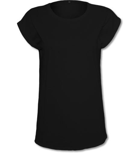 Ladies Extended Shoulder T-Shirt  black | 4XL