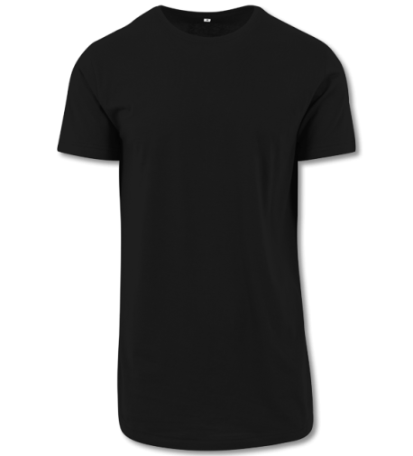 Shaped Long T-Shirt black | 2XL