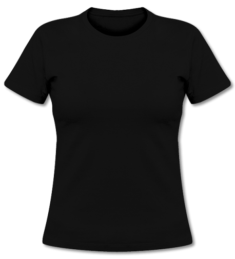 Basic Damen T-Shirt schwarz | 2XL