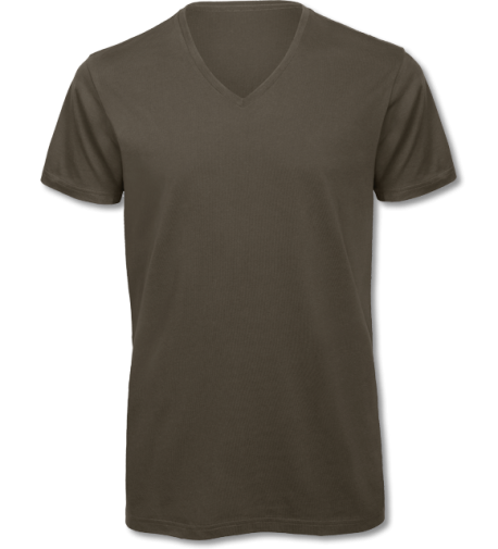 Bio T-Shirt Inspire V-Neck khaki green | XL