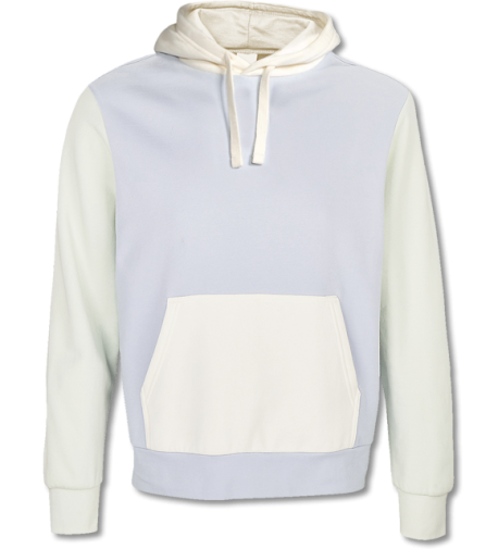 Unisex Bio Kapuzen Sweater Collins creamy blue / creamy white / creamy green | XS