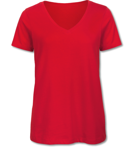 Bio T-Shirt Inspire V-Neck Women red | XS