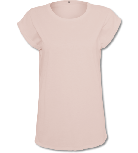 Ladies Extended Shoulder T-Shirt  pink | 2XL