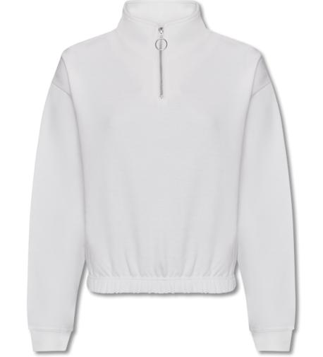 Damen Cropped 1/4-Zip-Sweater arctic white | M
