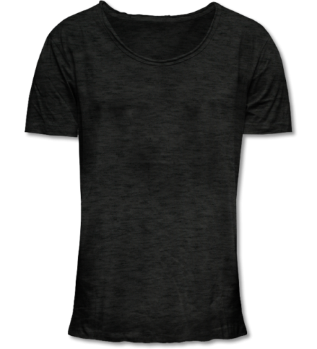 Mens Organic Raw Scoop T-Shirt  charcoal grey melange | XL