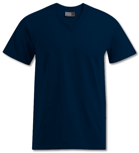 Premium T-Shirt mit V-Neck bis 5XL  navy | 3XL