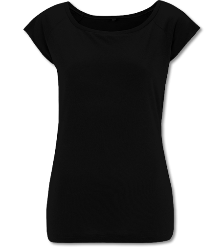 Womens Bambus Raglan-T-Shirt  schwarz | S