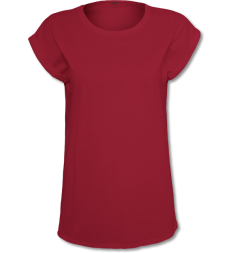 Ladies Extended Shoulder T-Shirt  burgundy | 2XL