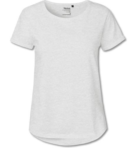 Bio Ladies Roll Up T-Shirt Fairtrade  ash grey | M