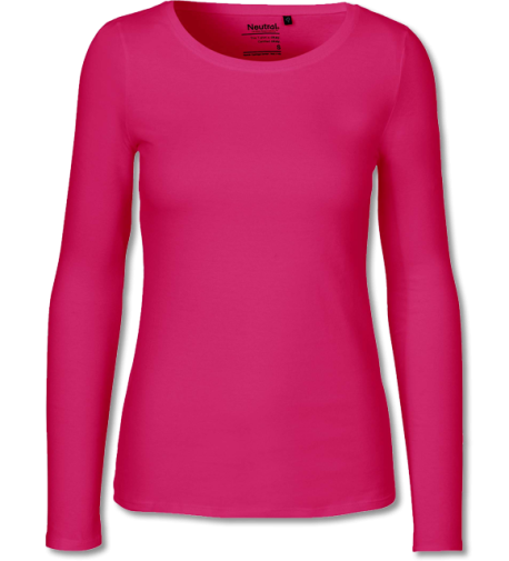 Bio Damen Langarmshirt Fairtrade  pink | M